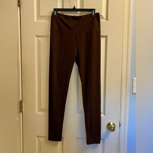 Women’s Brown High-Waisted Leggings Unbranded Size 2